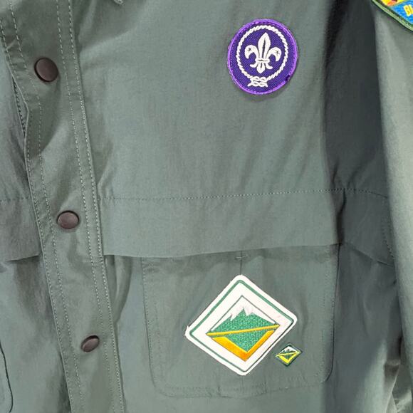 Boy Scouts of America BSA Venturing Shirt M Green Sewn Patches Explorer Summit - Picture 11 of 14